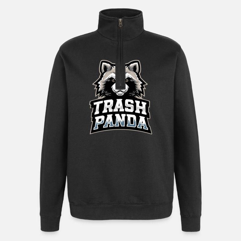 Emblème du Panda Trash Panda - Sweat à zip 1/4 - noir