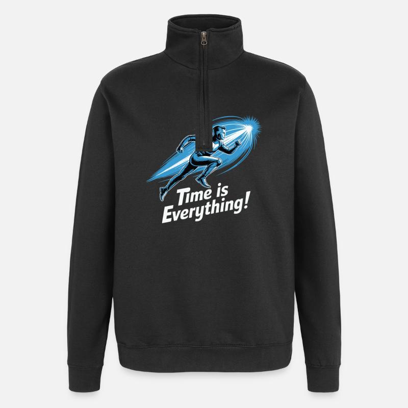 Time is Everything Runner - Quarter-Zip Sweatshirt - black