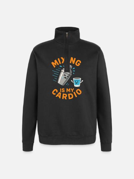 Shaker Stuck Beginner Mixologist - Quarter-Zip Sweatshirt - black