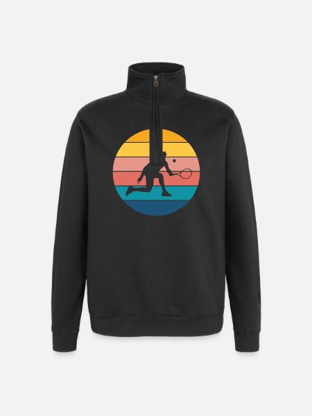 tennis - Sweat à zip 1/4 - noir