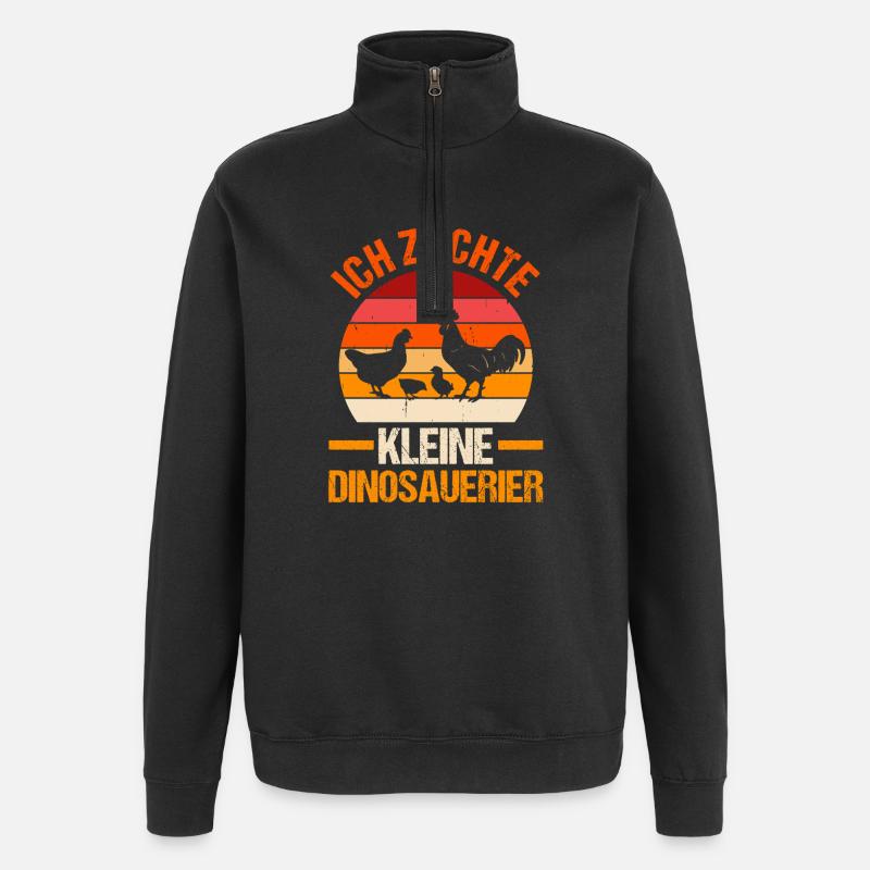 Hühner Hühnerbauer Bauer Landwirt Huhn - Quarter-Zip-Sweatshirt - Schwarz