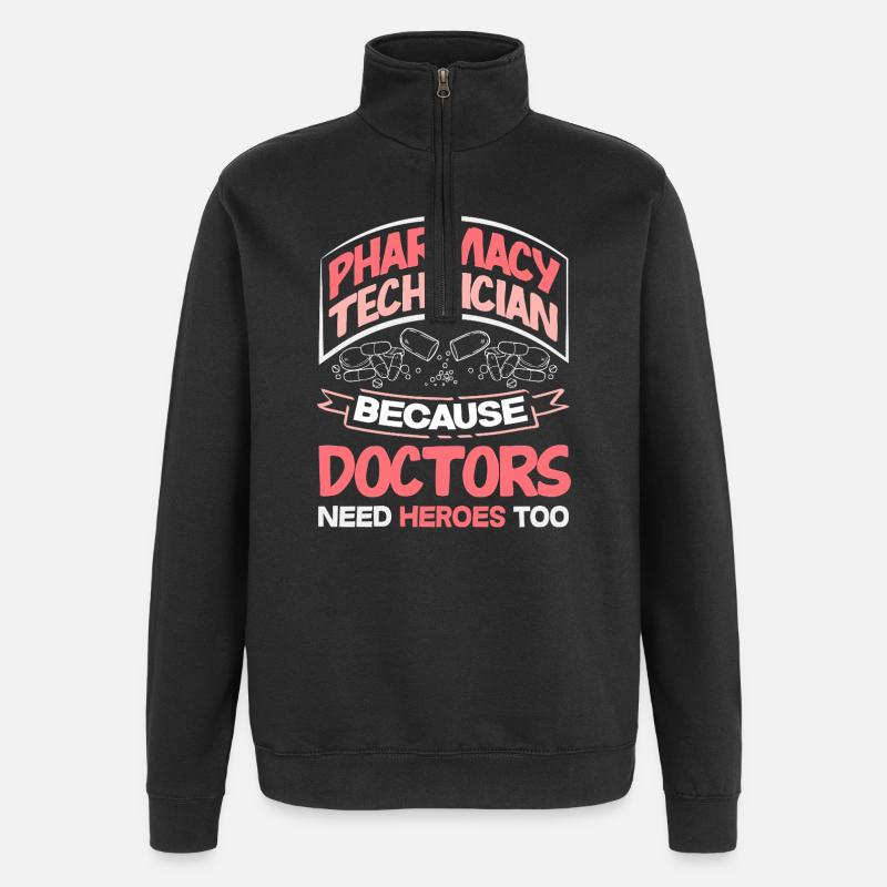 Pharmacist Pharmaceutical Technical - Quarter-Zip Sweatshirt - black