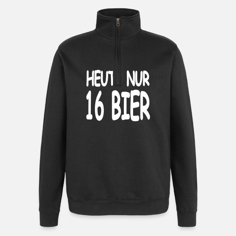 Bier - Quarter-Zip-Sweatshirt - Schwarz