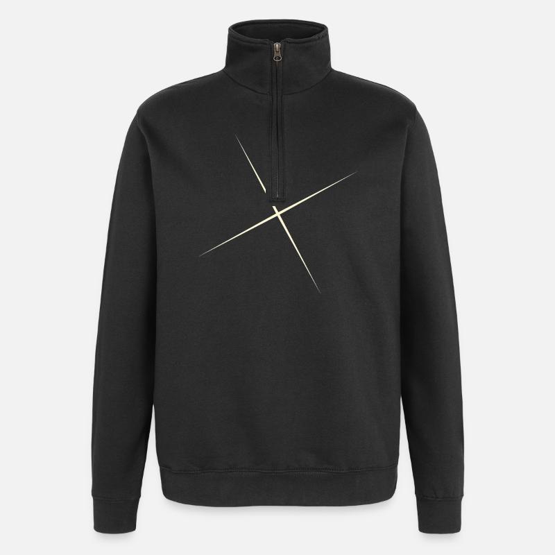 Highlight / Rays Star - Quarter-Zip Sweatshirt - black