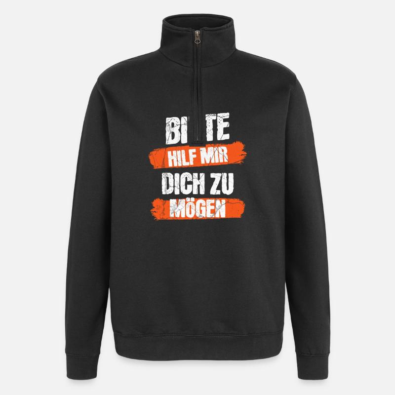 Aide-moi comme toi - Sweat à zip 1/4 - noir