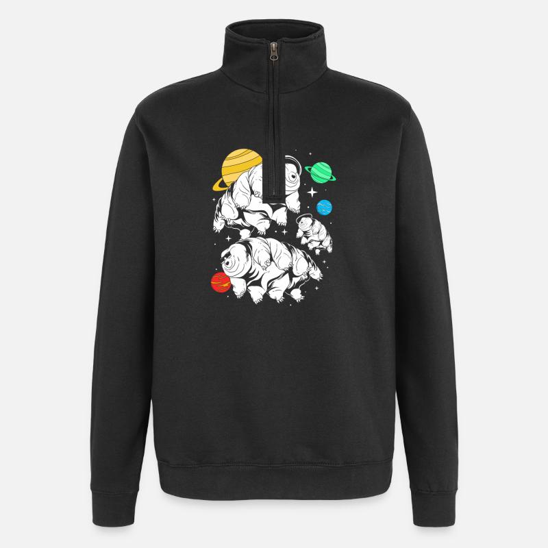 Tardigrade Tardigrade Tardigrade Water Bear - Quarter-Zip Sweatshirt - black