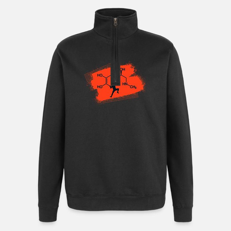 Accro à l’adrénaline à l’escalade - Sweat à zip 1/4 - noir