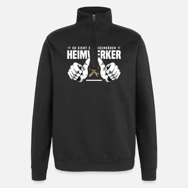 Heimwerker - Quarter-Zip-Sweatshirt - Schwarz