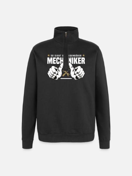 mechanic - Quarter-Zip Sweatshirt - black