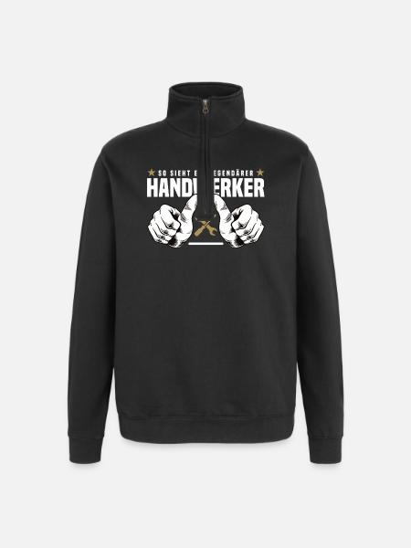 Artisan - Sweat à zip 1/4 - noir