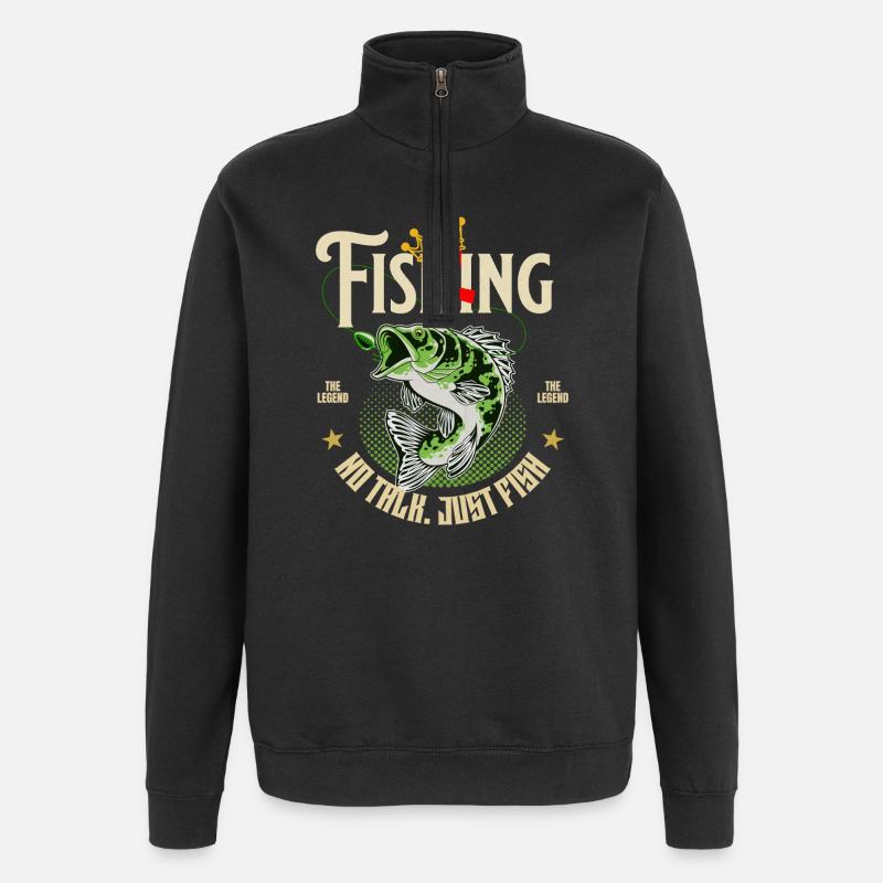 Conception du Fish King Angler - Sweat à zip 1/4 - noir