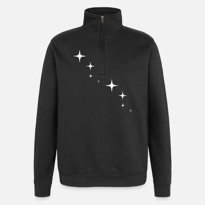 Sterne - Zeichen - Symbole - Quarter-Zip-Sweatshirt - Schwarz