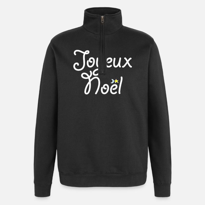 Joyeux Noël - Sweat à zip 1/4 - noir