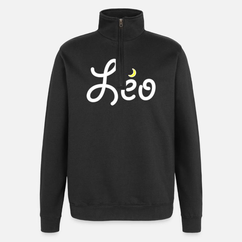 Löwe - Quarter-Zip-Sweatshirt - Schwarz