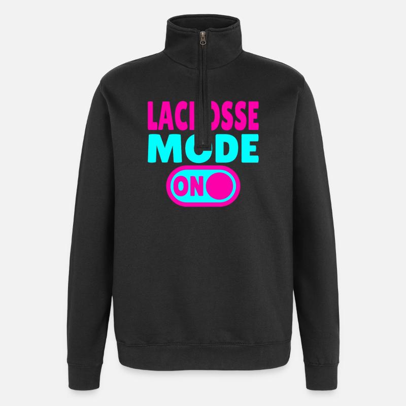 Lacrosse Mode On - Quarter-Zip Sweatshirt - black