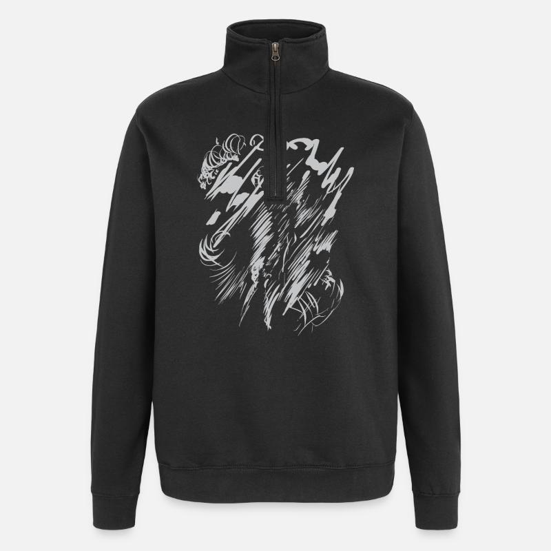 Abstract Art Background - Grey - Quarter-Zip Sweatshirt - black