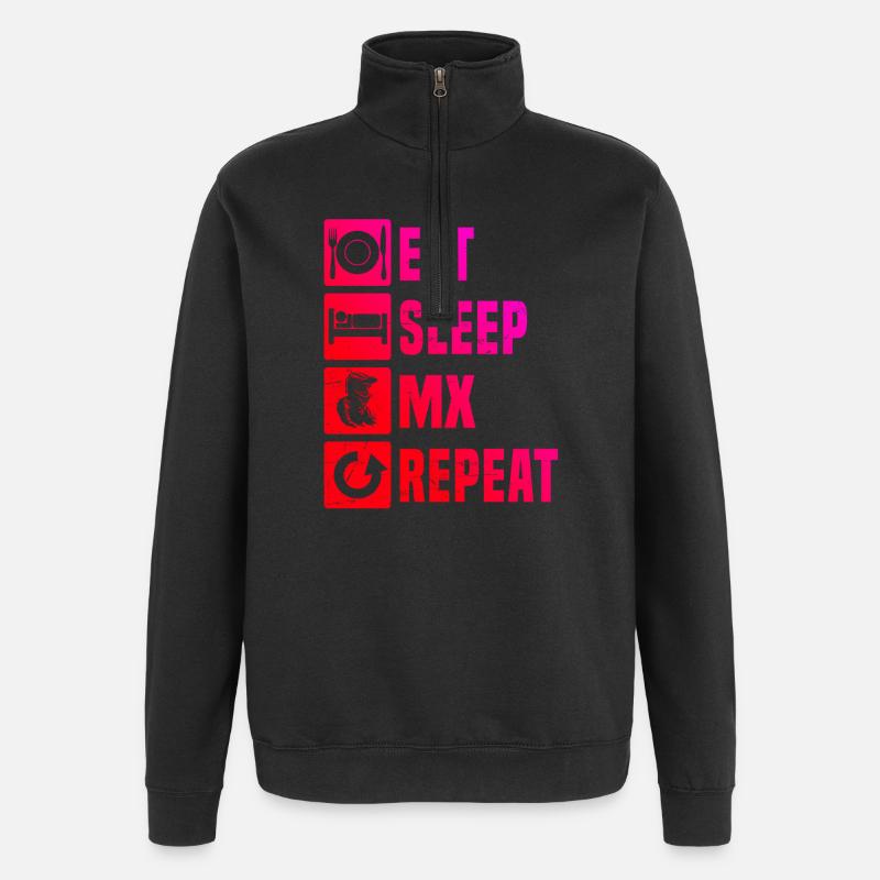 Un incontournable pour le vrai motocross - Sweat à zip 1/4 - noir