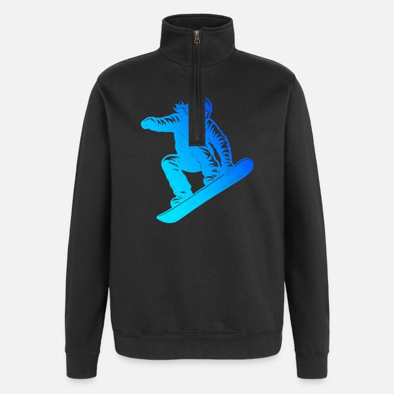 Kurz und klar Snowboard - Quarter-Zip-Sweatshirt - Schwarz