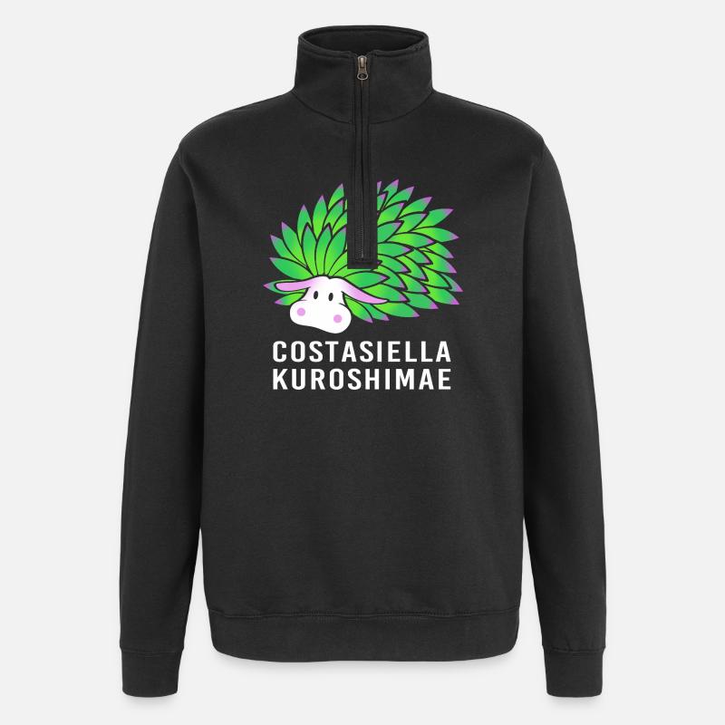 Leaf Sheep Sea Slug Underwater - Quarter-Zip Sweatshirt - black