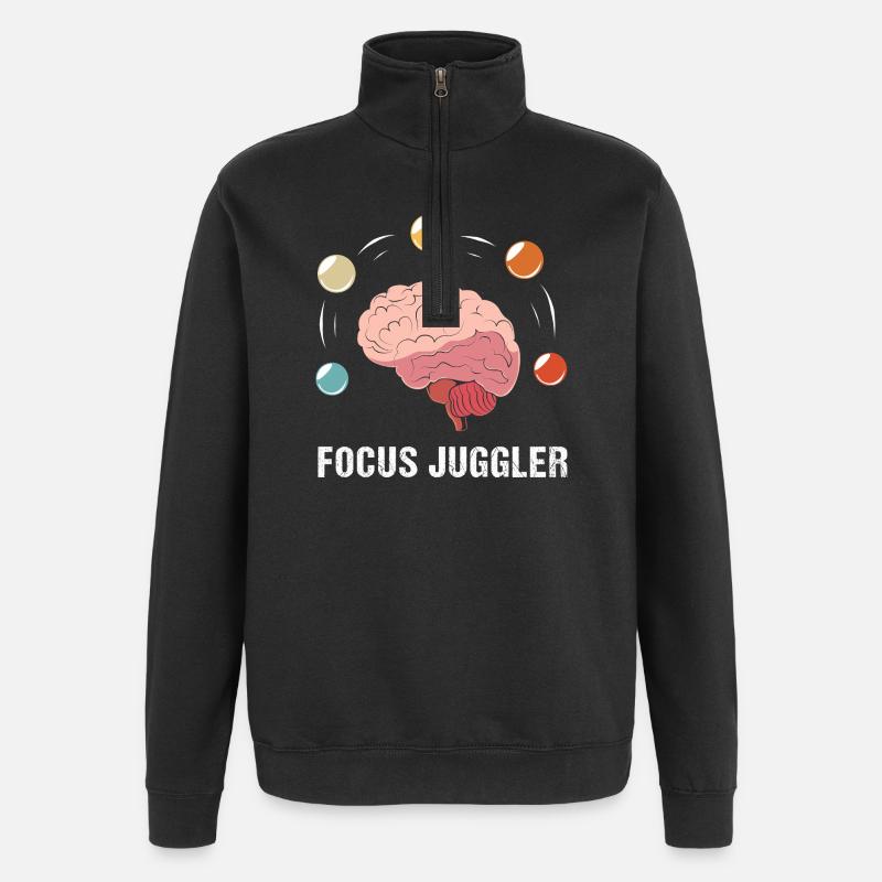 Autismus Geschenk Autist ADHS Asperger - Quarter-Zip-Sweatshirt - Schwarz