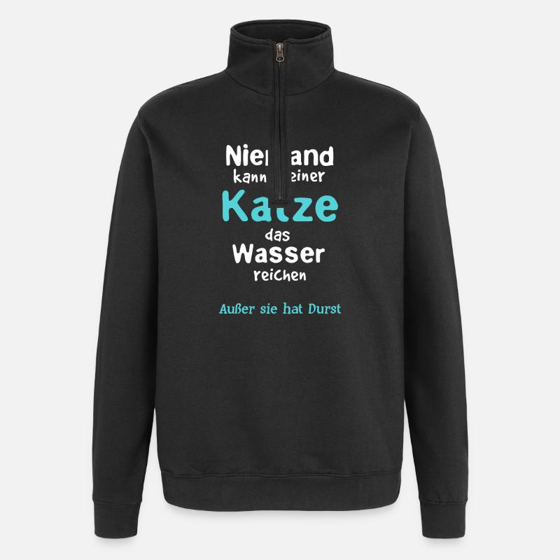Zone d’eau des chats - Sweat à zip 1/4 - noir