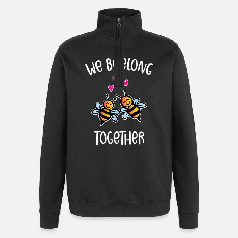 We Beelong Together - Quarter-Zip Sweatshirt - black