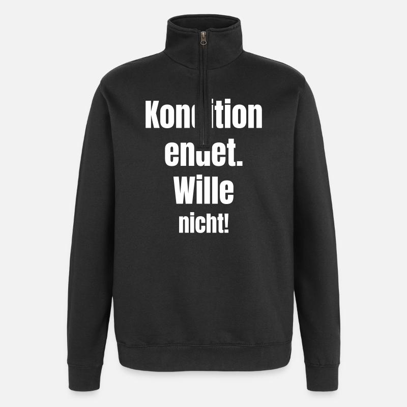 La condition ne s’arrête pas - Sweat à zip 1/4 - noir