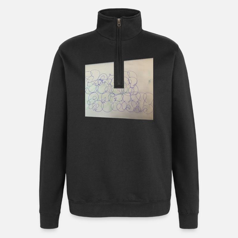 Souvenir de Berlin déformé - Sweat à zip 1/4 - noir