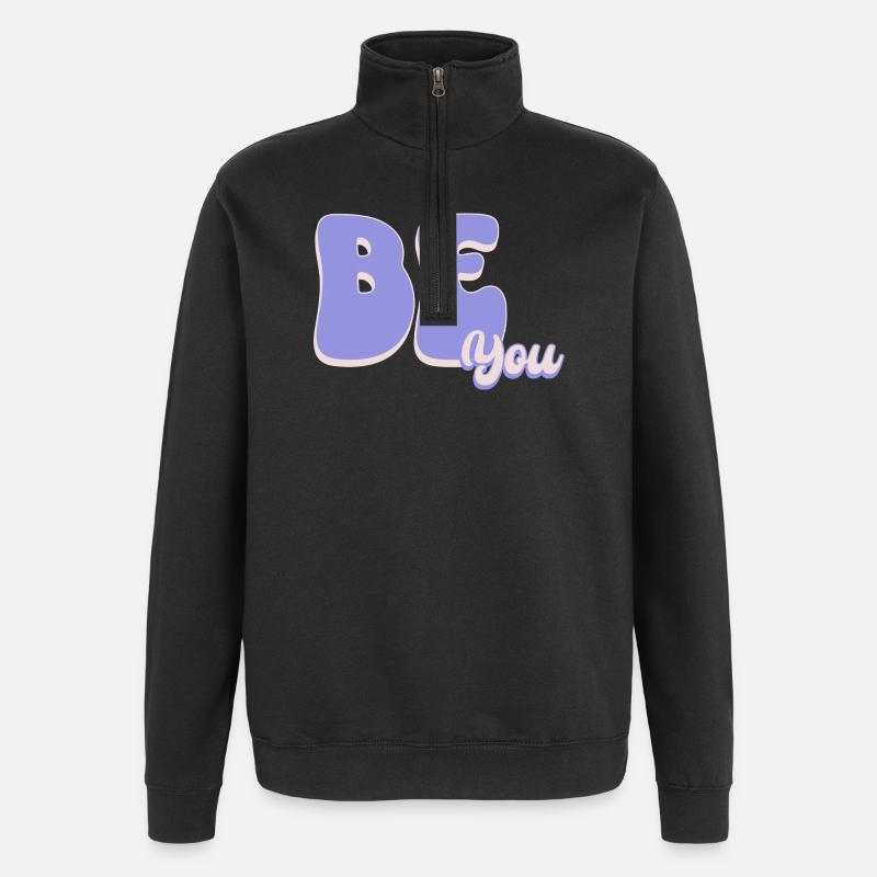 Sois juste TOI - Sweat à zip 1/4 - noir