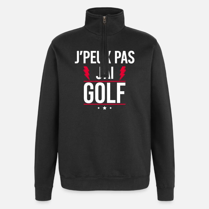 J’peux pas j’ai golf Humour Golf - Sweat à zip 1/4 - noir