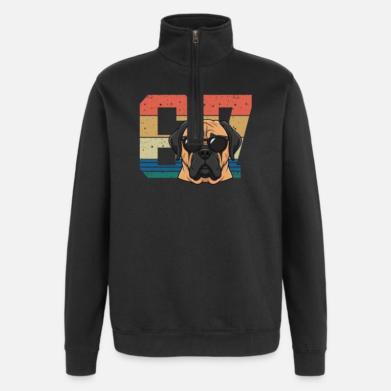 Pride Pup Sunglasses 67 Meme - Sweat à zip 1/4 - noir