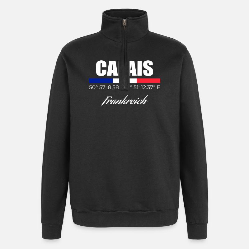 Calais - Sweat à zip 1/4 - noir