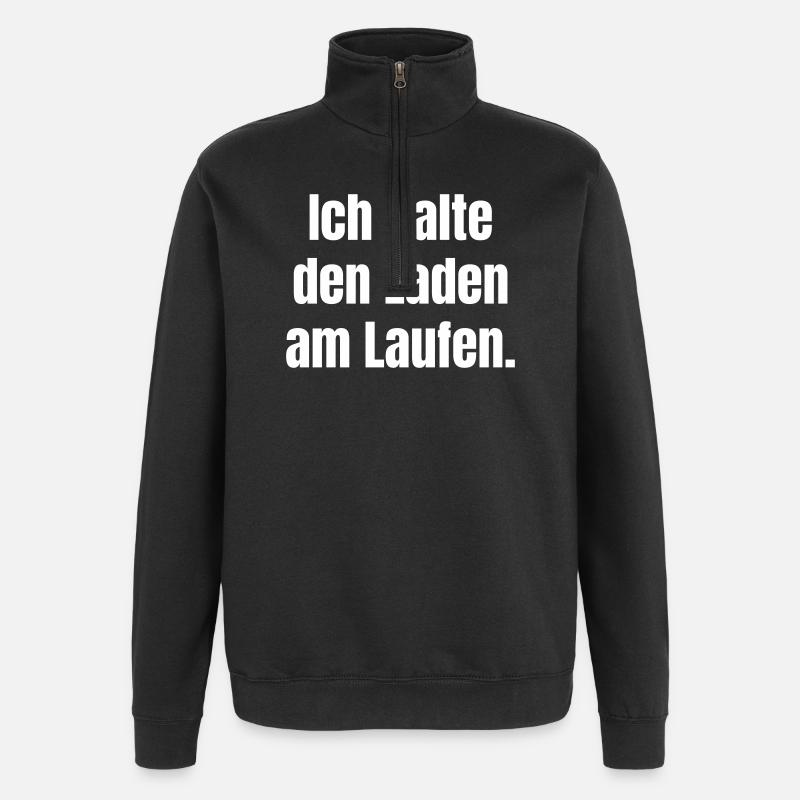 Je fais tourner l’entreprise - Sweat à zip 1/4 - noir