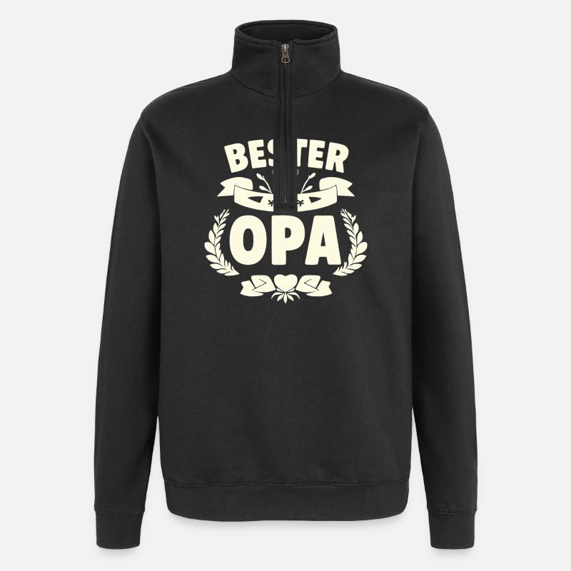 Bester Opa  - Quarter-Zip-Sweatshirt - Schwarz
