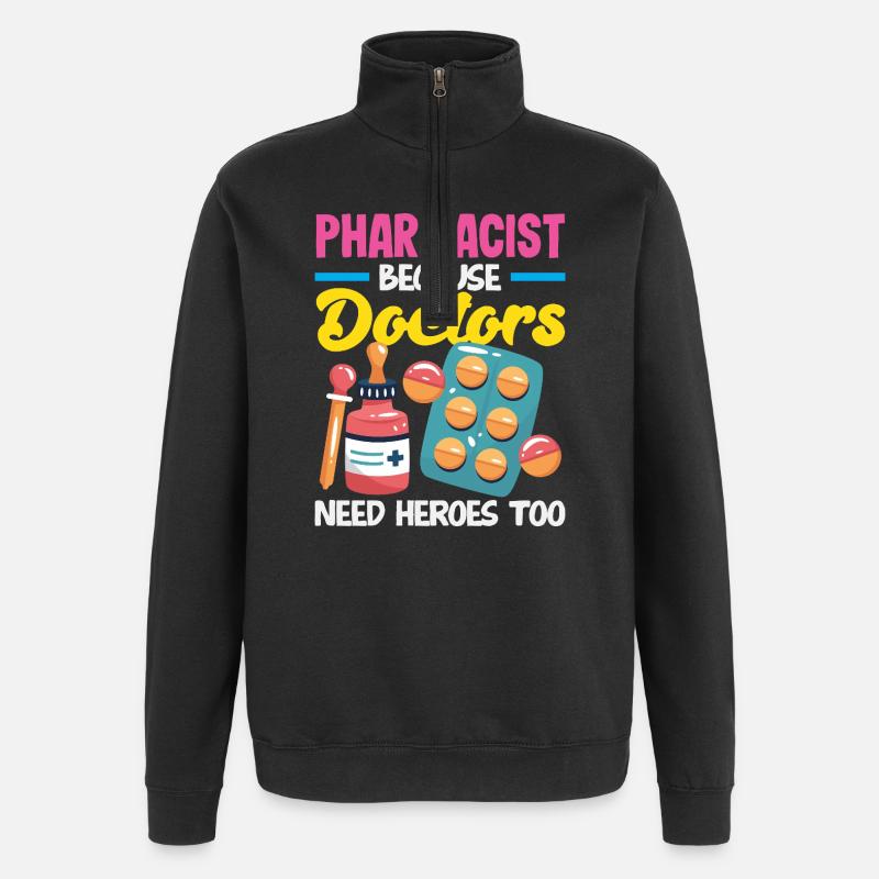 Apotheker Pharmazeutisch-technischer - Quarter-Zip-Sweatshirt - Schwarz