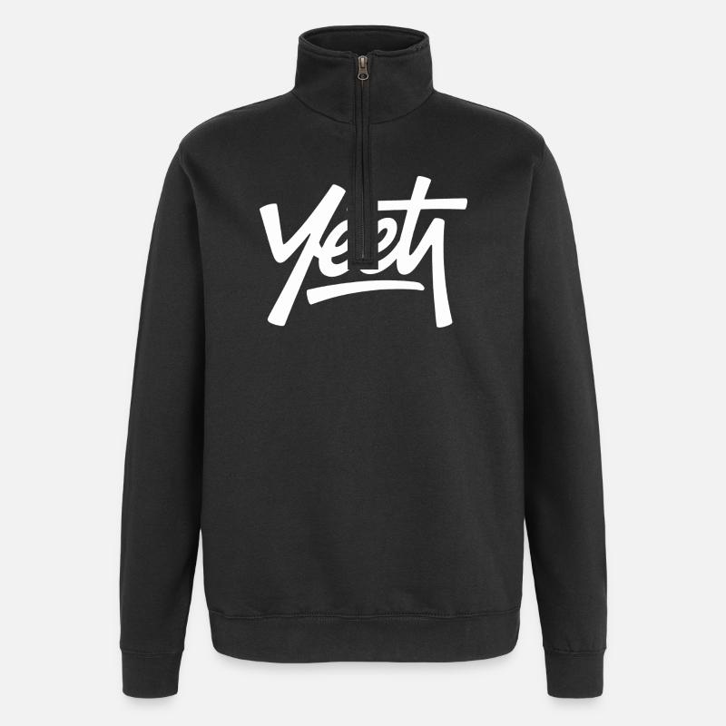 Yeet – Lustige Gen-Alpha-Memes - Quarter-Zip-Sweatshirt - Schwarz