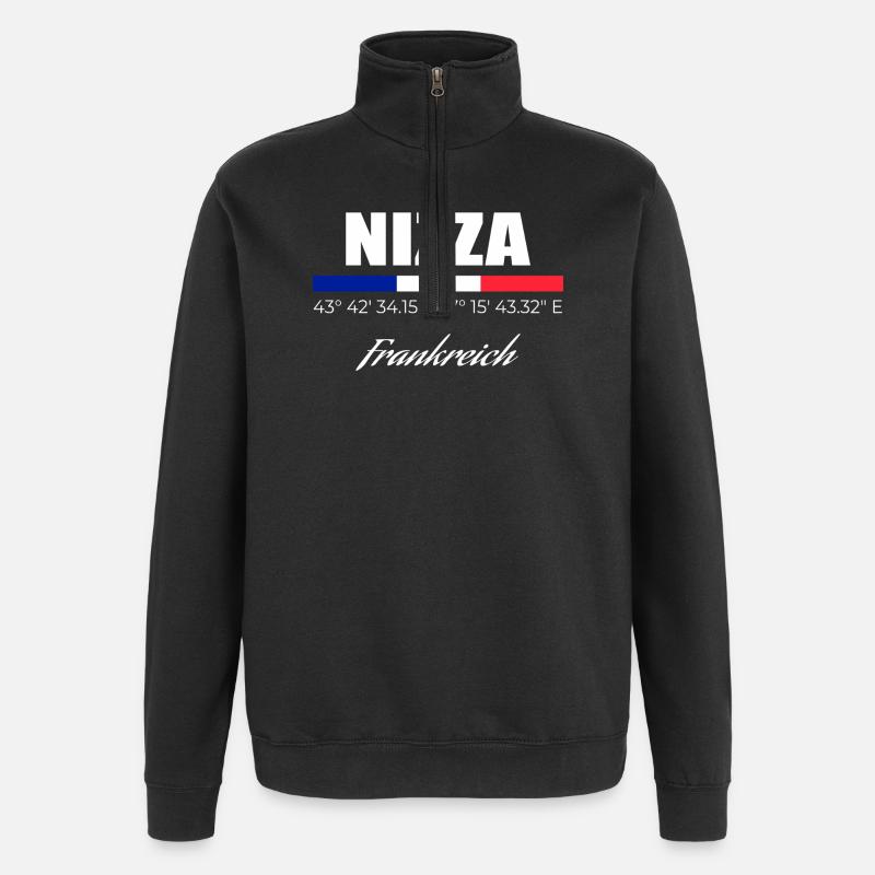 Nizza - Quarter-Zip-Sweatshirt - Schwarz
