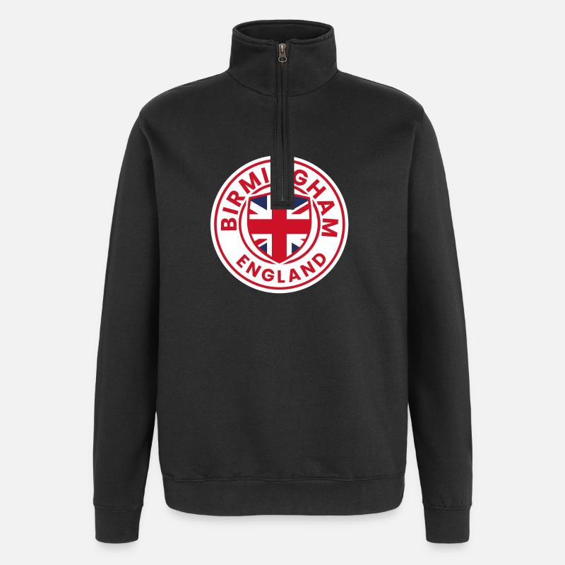 Birmingham England emblem badge - Quarter-Zip Sweatshirt - black