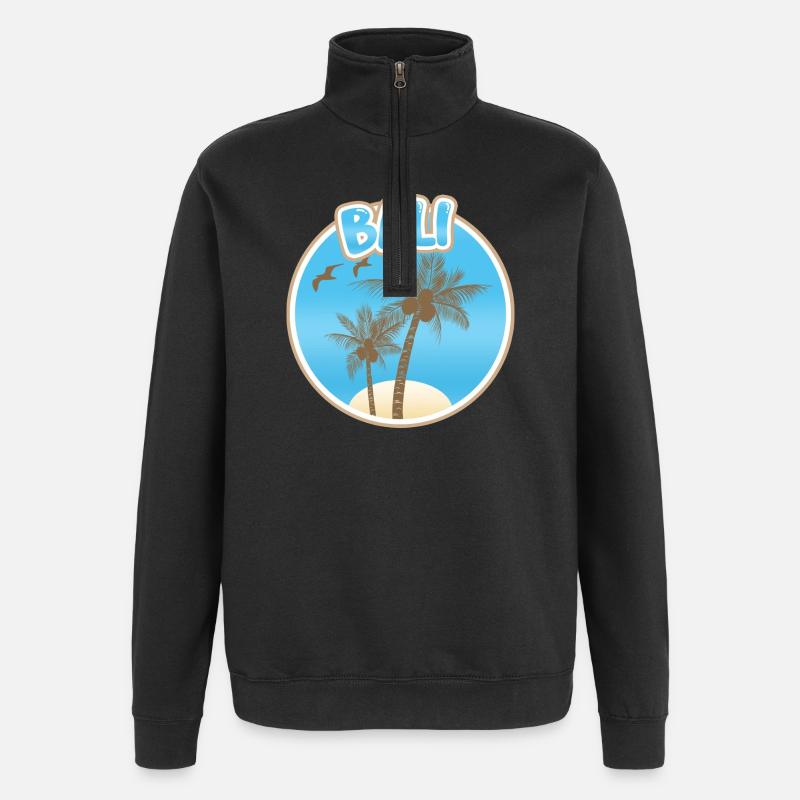 Gift for Bali - Quarter-Zip Sweatshirt - black