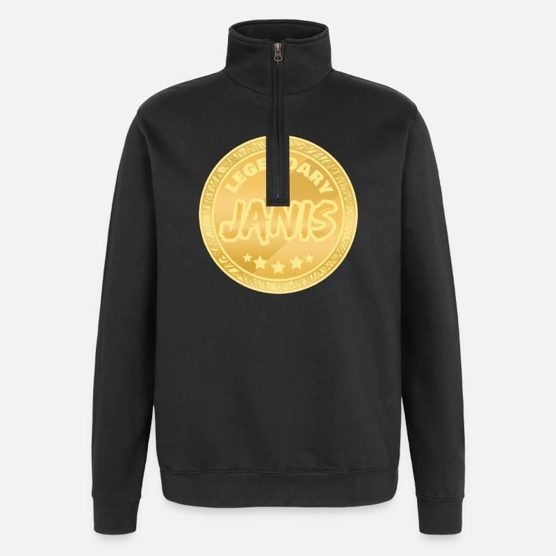 Janis comme prénom - Sweat à zip 1/4 - noir