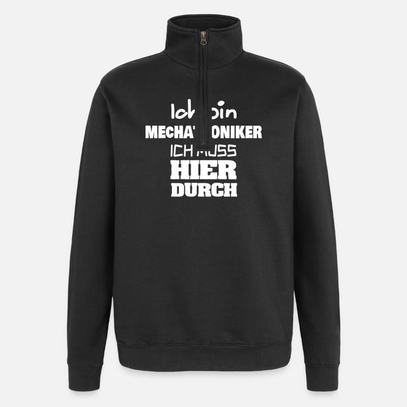 Mechatroniker - Quarter-Zip-Sweatshirt - Schwarz