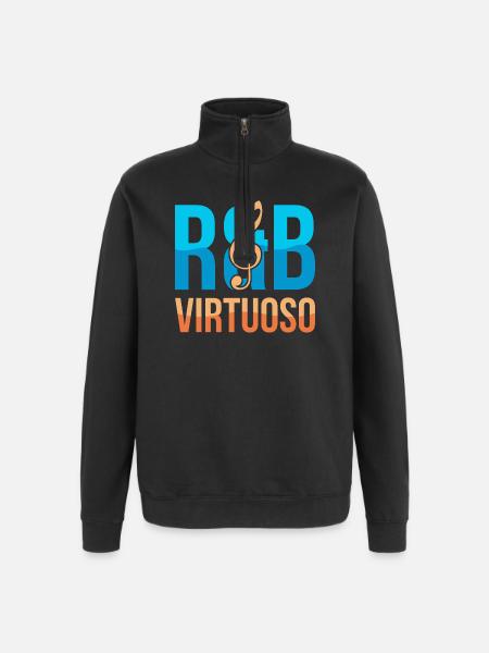 RnB Musikvirtuose E1 Deep Blue - Quarter-Zip-Sweatshirt - Schwarz
