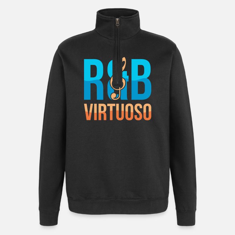 RnB Musikvirtuose E1 Deep Blue - Quarter-Zip-Sweatshirt - Schwarz