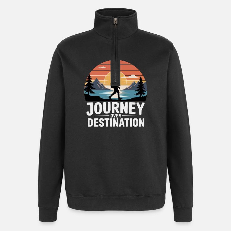 Randonnée Voyage sur Destination - Sweat à zip 1/4 - noir