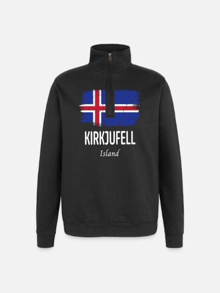 Kirkjufell - Quarter-Zip Sweatshirt - black
