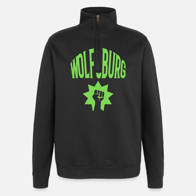 Wolfsburg - Quarter-Zip Sweatshirt - black