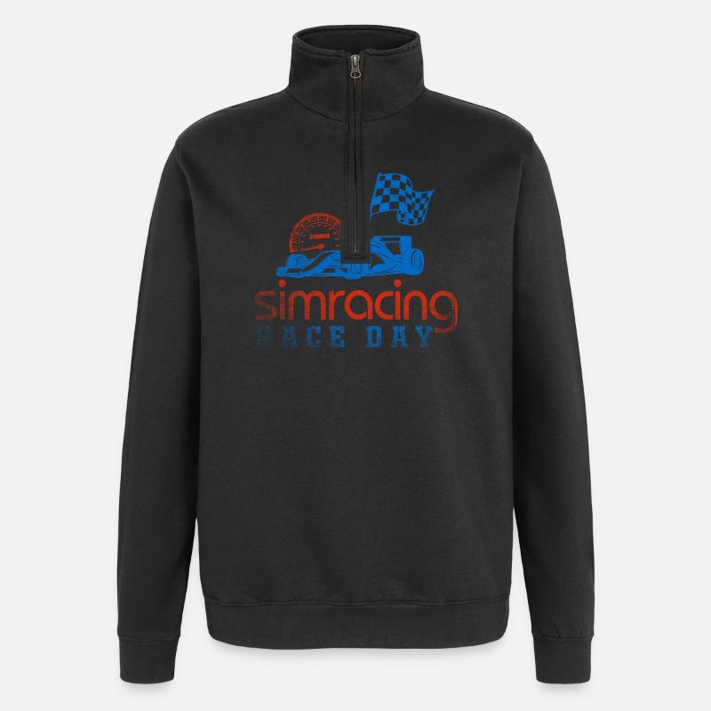 Journée de course de simulation - Sweat à zip 1/4 - noir