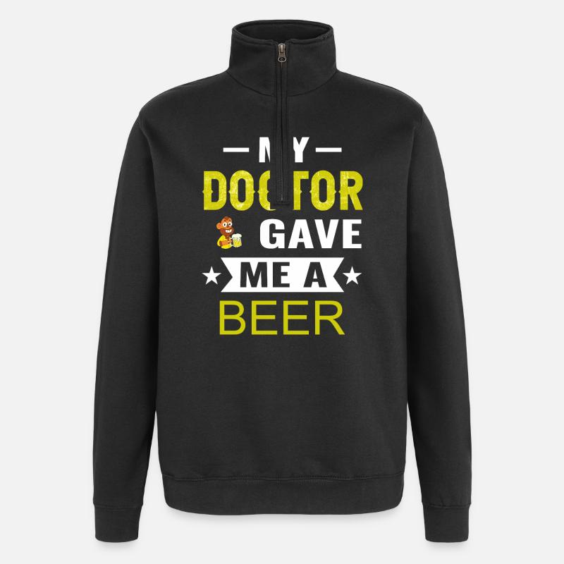Doktor Bier - Quarter-Zip-Sweatshirt - Schwarz