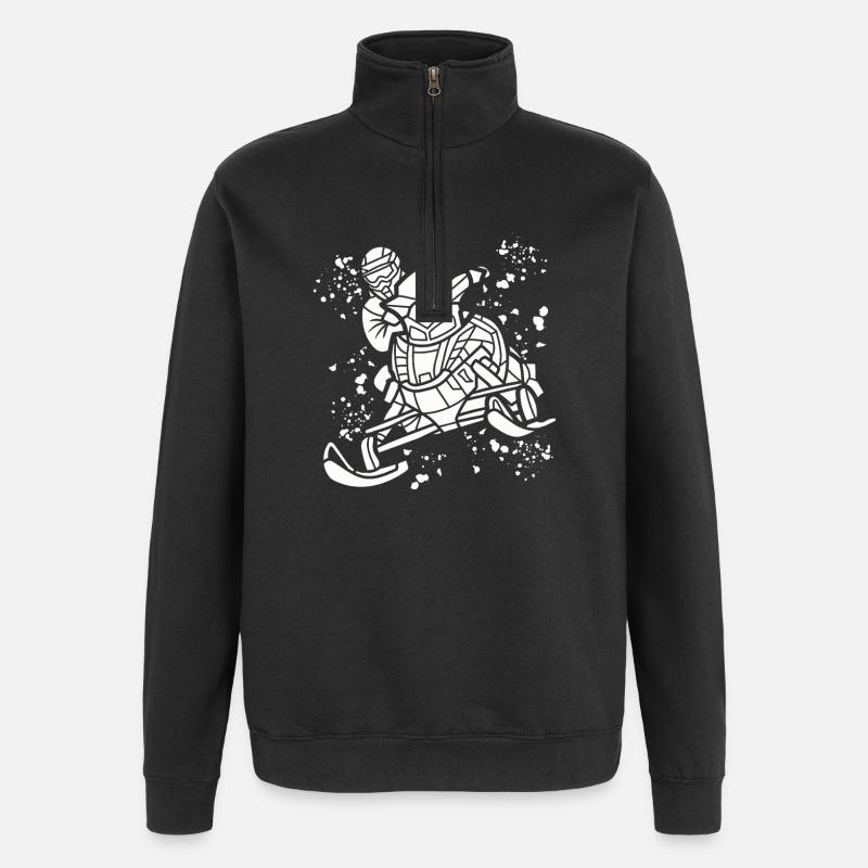 Skidoo Vibrant Snowmobile Adventure - Quarter-Zip Sweatshirt - black