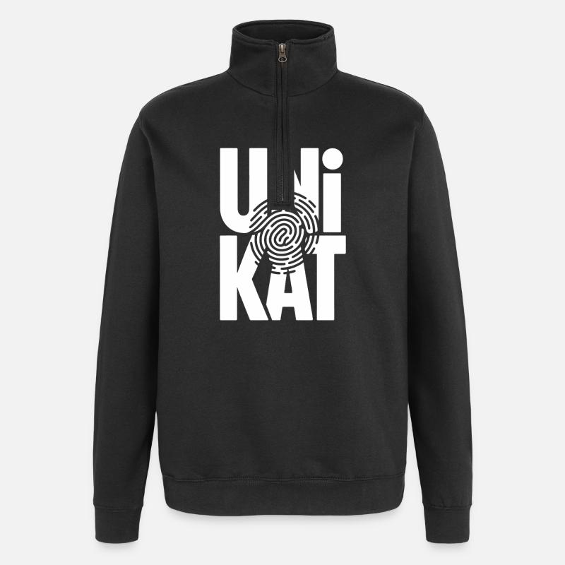 Unikat Einzigartig Individuell Selbstwert Unique - Quarter-Zip-Sweatshirt - Schwarz